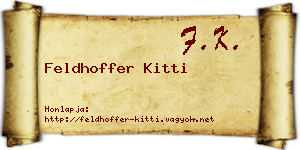 Feldhoffer Kitti névjegykártya